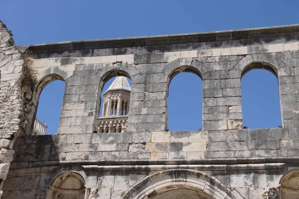 Palacio Diocleciano Split Croacia Desde Exterior — Foto de Stock