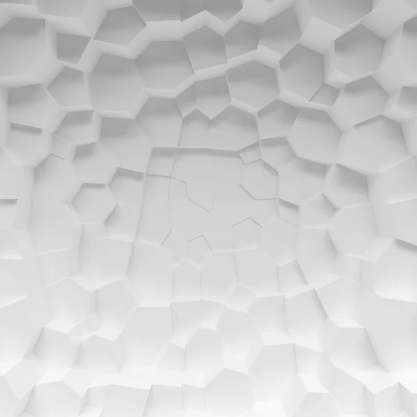 白の幾何学的な抽象的なポリゴン背景 — ストック写真