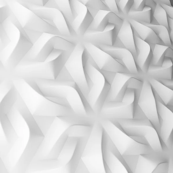 Geometric white abstract polygons, as tile wall. 3D illustration, rendering — Stock Photo, Image