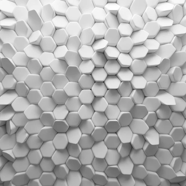 Scènes abstraites blanches toile de fond. Polygones géométriques de rendu 3d — Photo