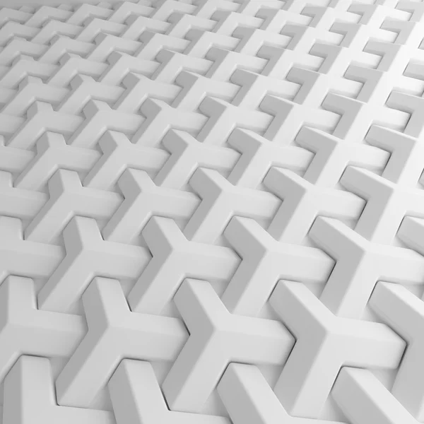 Cubi astratti bianchi sfondo reticolo. Poligoni geometrici di rendering 3d — Foto Stock