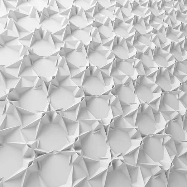 Bílé abstraktní vzor pozadí. 3D vykreslování geometrické mnohoúhelníky — Stock fotografie