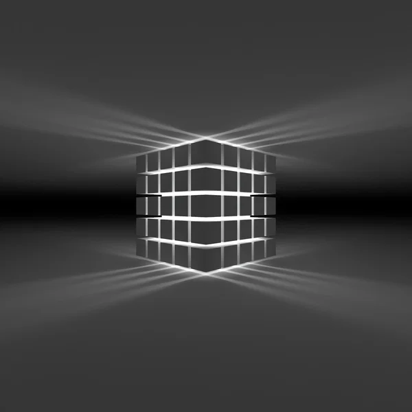 Glowing cube — Stock Photo, Image