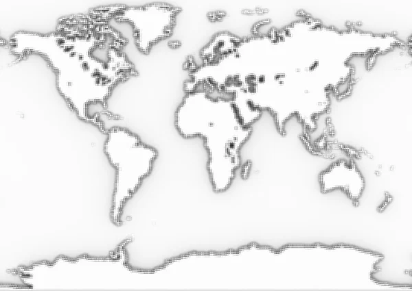 Pixelkunst auf der Weltkarte — Stockfoto