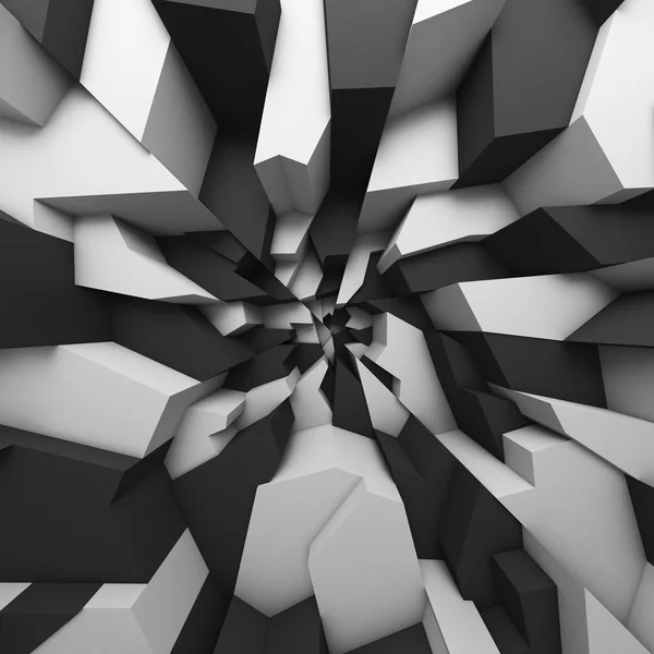 Geometriska färg abstrakt polygoner tapeter, som spricka vägg — Stockfoto
