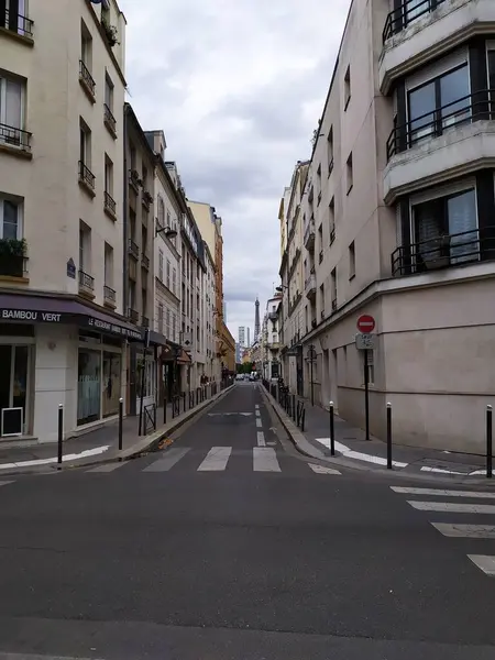 Calle Paris Con Vista Torre Eiffel Francia — Φωτογραφία Αρχείου