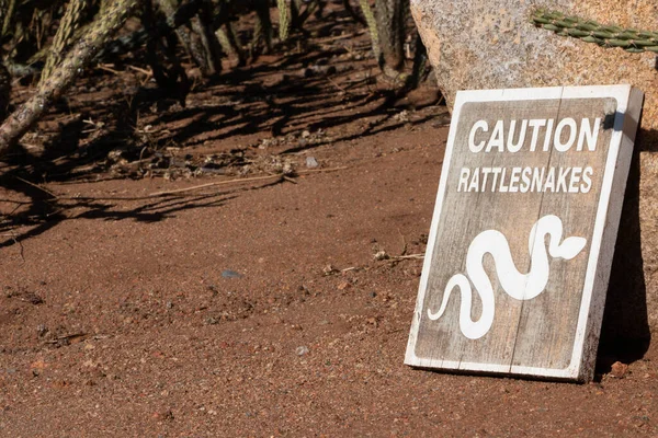 Advertencia Serpientes Cascabel Precaución Imagen De Stock