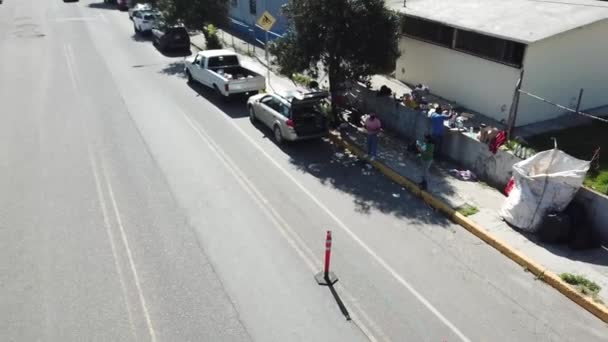 Drone Shot Drive Recycling Point Ensenada Basse Californie — Video