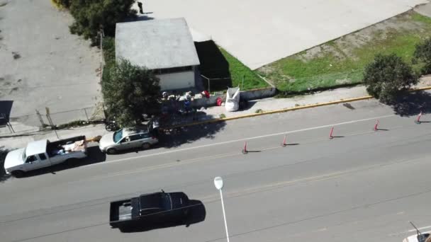 Vista Aérea Drive Recycling Point Ensenada Baja California — Vídeos de Stock