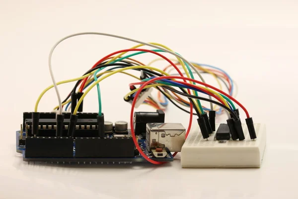 Arduino, diy und elektronische Bauteile — Stockfoto