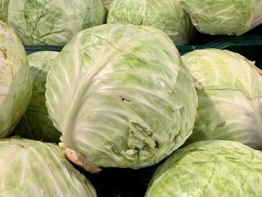 Beyaz lahana yakın plan. Lahana arkaplanı.