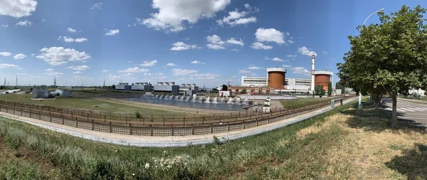 Panoramatický Pohled Jihoukrajinskou Jadernou Elektrárnu Ukrajině — Stock fotografie