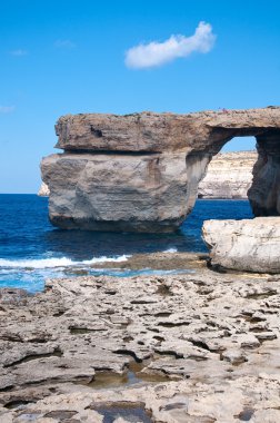 Ünlü mavi pencere Dwejra Gozo Adası, 