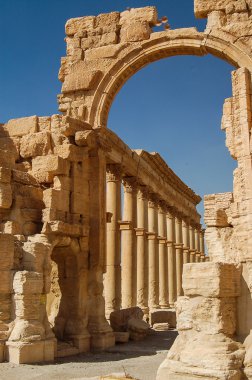 güzel şehir Palmyra arkeolojik kalıntılar