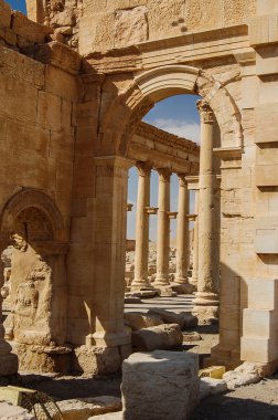 güzel şehir Palmyra arkeolojik kalıntılar