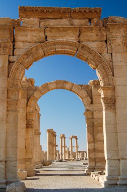 güzel şehir Palmyra arkeolojik kalıntılar