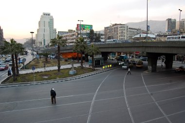 Suriye Şam şehri gün boyunca ana cadde
