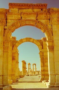 güzel şehir Palmyra eski d ile arkeolojik kalıntılar