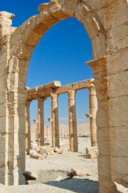 palimira Suriye, yakın kentinde bulunan Antik eserlerin