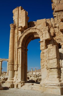 palimira Suriye, yakın kentinde bulunan Antik eserlerin