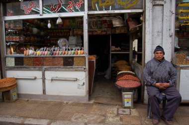 Damascus pazarda tatlılar satan Dükkanı