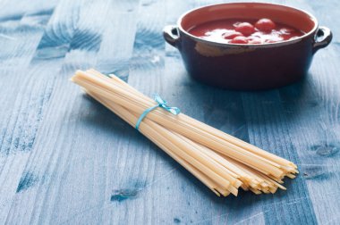 fantastik ve lezzetli İtalyan makarna fettuccine makarna, İtalya için benzer yazın