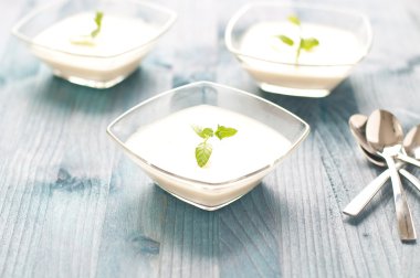 nane ile lezzetli panna cotta