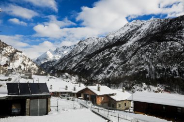 Valle d'Aosta bionaz etrafında güzel dağlar