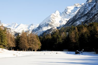 Valle d'Aosta bionaz etrafında güzel dağlar