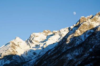 Valle d'Aosta bionaz etrafında güzel dağlar