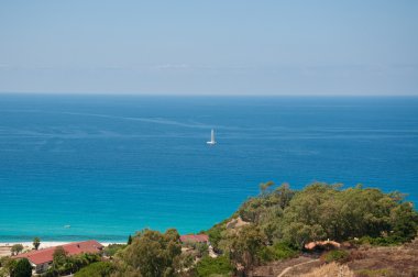 Zambrone güzellikler Tropea kasaba arka plan ile