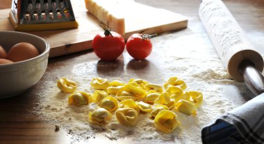 Ricotta ve sebze ile İtalyan Mantısı