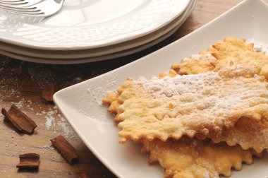 Chiacchere İtalyan tatlı karnaval süre tipik