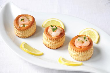 Vol au vent karides somon ile