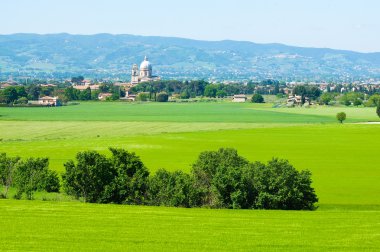 Assisi town yakınındaki Umbrian kırsal