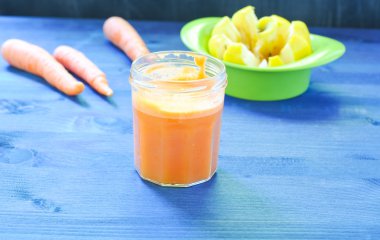 Havuç suyu elma ve zencefil limon ile