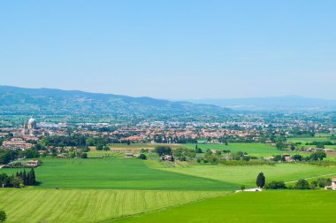 Assisi town yakınındaki Umbrian kırsal