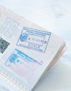 Ulus Şili pasaportu damga