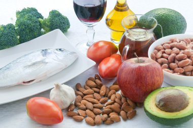 düşük kolesterol için 10 gıdalar: çay, avokado, meyve, vegetabl