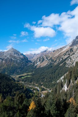 Maloja Pass yakınındaki St. Moritz, İsviçre