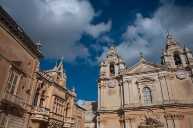 Ayrıntı katedral şehrin Mdina, Malta.