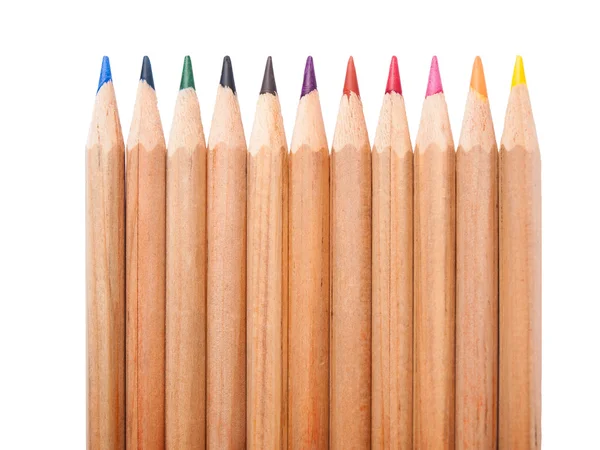 Colored wooden pencils — Stock Photo, Image