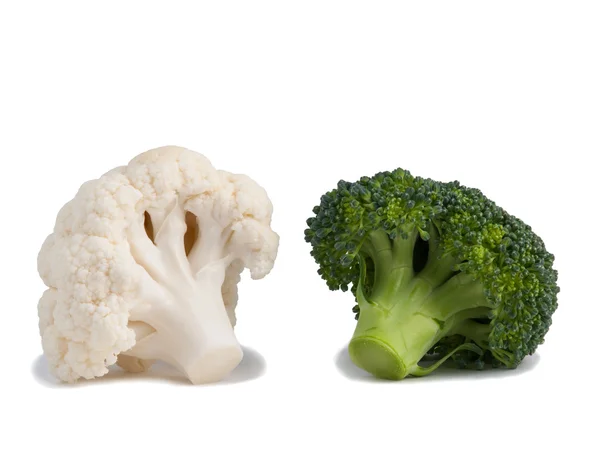 Färsk broccoli och blomkål — Stockfoto