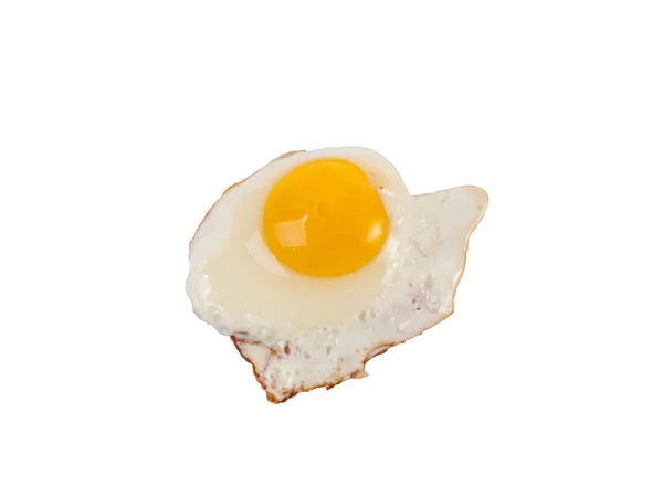 Beyaz arkaplanda sahanda yumurta