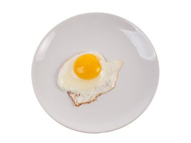 Tabakta kızarmış yumurta.