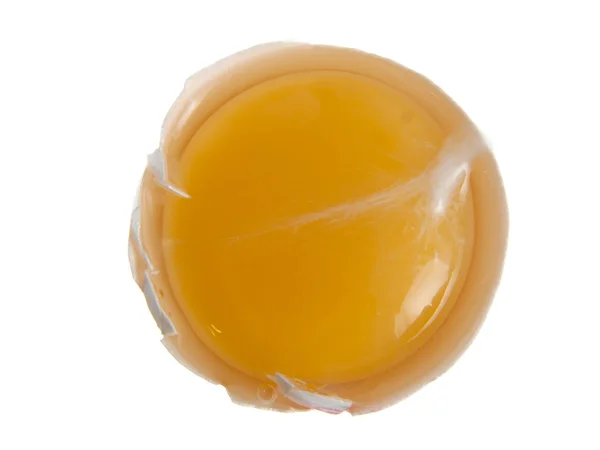 Visão superior de um ovo quebrado — Fotografia de Stock
