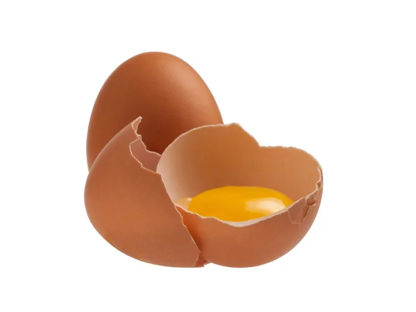 Uovo di pollo rotto — Foto Stock