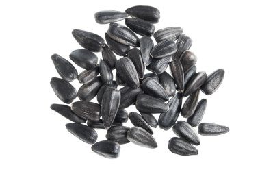 ayçiçeği tohumu üzerine beyaz izole