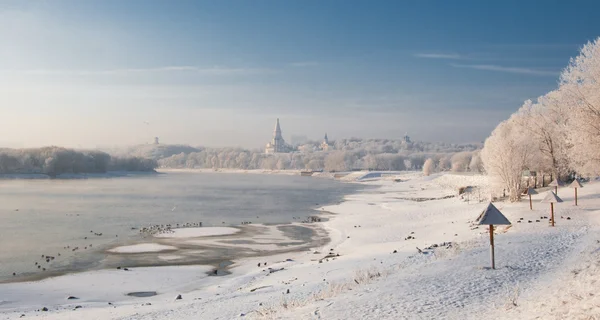 Winter-Ansicht des Museums kolomenskoye — Stockfoto