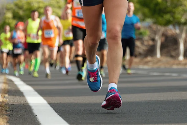 Marathon runners race — Stock Photo, Image